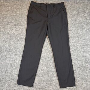 Express Mens Pants Black Extra Slim Fit Flat Front Wool Blend 32x32